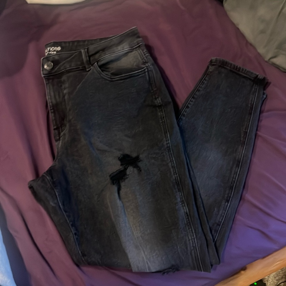 Maurice’s high rise boyfriend jeans black size 16
